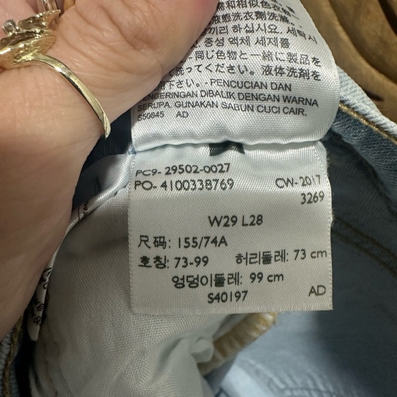 LEVI’S 501 Slim Straight High Rise Jeans Size 29 - Picture 4 of 6